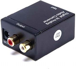 Conversor Óptico Coaxial Digital Para Som Analógico Saída RCA - CAB61