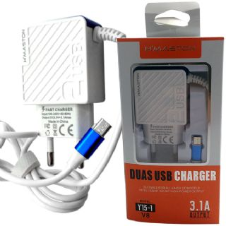 Carregador HMASTON V8  Rpido 3.1A 2USB - CARH4