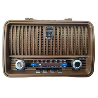 Rdio Porttil Retro com Relgio Leitor de Carto+ PenDrive e AM/FM AD-8282 - ELE168