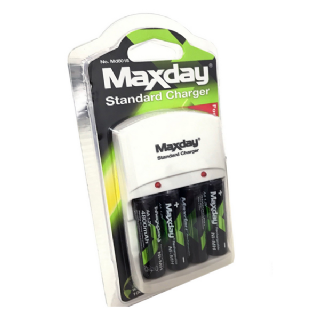 Carregador Com Pilhas MaxDay - ELE171