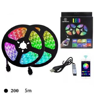 Fita Led Colorida Bluetooth 5m Com Controle e App via Celular - ELE192