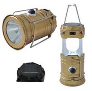 Lanterna Lampião Recarregável através de Energia Solar ou Energia Elétrica com 5 LEDS + 1 LED ALL51129