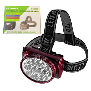 Lanterna Led Para Cabea com 13 LED?S Recarregvel - ELE82