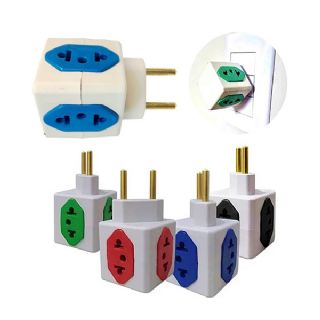 Adaptador de Tomada  Benjamin Cubo 41  2 Pinos 4/1 10A e 20A Bivolt Cores Sortidas - DIV134