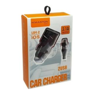 Carregador Veicular Compatvel Com Iphone H MASTON 3.1A 2 USB - CARH10