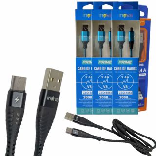 Kit 3 Cabos de Dados Inova V8 1m Atacado Para Revenda