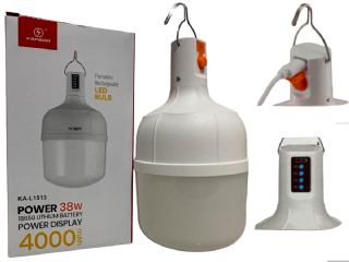 Lampada Luminrias Emergncia Recarregvel Led 38w Camping Pesca Acampamento Pescaria