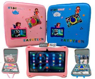 Tablet Infantil Androide 13 4ram 64gb Wi-Fi 4G/5G Play store na Maleta