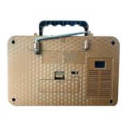 R�dio Port�til Retro com Rel�gio Leitor de Cart�o+ PenDrive e AM/FM AD-8282 - ELE168