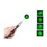 Caneta Laser Pointer Verde Luz Green 5 Pontas Efeitos Estojo