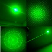 Caneta Laser Pointer Verde Luz Green 5 Pontas Efeitos Estojo