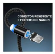 Cabo Magn�tico 3 Pontas Com Im� V8 - Type-C e IOS com Led  - CAB115