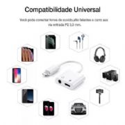 Adaptador de Fone P2 e Carregador IOS Compat�vel Com iPhone CAB85