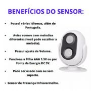 Sensor de Presen�a Infravermelho 3 em 1 Multi-Fun��o B-Max - ELE220