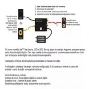 Conversor �ptico Coaxial Digital Para Som Anal�gico Sa�da RCA - CAB61
