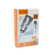 Carregador Veicular H MASTON 3.1A Tipo-C 2 USB - CARH11