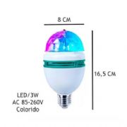L�mpada Giratoria Globo com Led Para Festa
