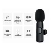 Microfone De Lapela Sem Fio Compat�vel Iphone e Ipad - ELE282