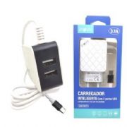 Carregador Inova R�pido 3.1 Tipo-C Com Duas Entradas USB - CAR19