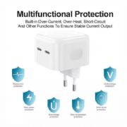 Carregador Turbo 40W Compativel Com iPhone 11- 12-13 + 2 USB-C CAR108