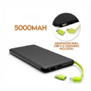 Carregador Port�til 5.000 mAh Compat�vel Com Iphone ,T-C, V8 CAR76