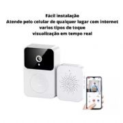 Campainha Sem Fio Inteligente com C�mera + Microfone Comunicador