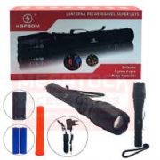 Lanterna Recarreg�vel X2000 Com Zoom a Prova D agua Aluminio