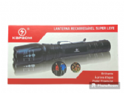 Lanterna Recarreg�vel X2000 Com Zoom a Prova D agua Aluminio