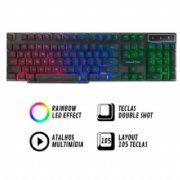 Teclado Gamer Semi Mecanico Com Led Retroiluminado RGB INF108