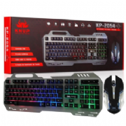 Kit Teclado Mouser Gamer Semi-Mecanico Com Led RGB USB Fio Rainbow INF109