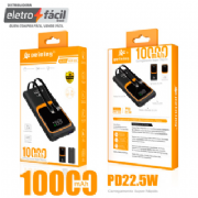 Carregador Port�til Power Bank 10.000 Turbo 22.5W Digital Peining CAR152