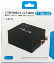 Conversor �ptico Coaxial Digital Para Som Anal�gico Sa�da RCA - CAB61