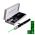 Caneta Laser Pointer Verde Luz Green 5 Pontas Efeitos Estojo