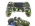 Controle Manete Gamer Ps4playstation4 Sem Fio Verde Camuflado